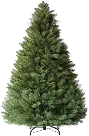 6ft Artificial Christmas Tree Premium Pine Xmas Tree with 1000 Branch Tip, 1 Minute Christmas Tree Unlit Realistic Holiday Party Decor for Home Office, Foldable Stand, Easy Assembly