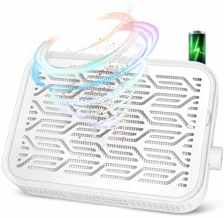 Nail Dust Collector, Rechargeable & Cordless Dust Collector for Nail Tech with Reusable HEPA Filter, Extractor Dust Suction Machine for Acrylic Nails Polishing at Nail Salon & Home Use