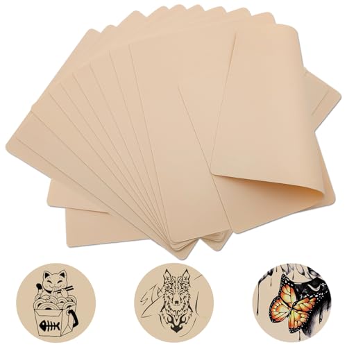 Emalla Fake Tattoo Skin Practice - 20Pcs Double Sides 7.4x5.6" Soft Skin for Beginners and Artists