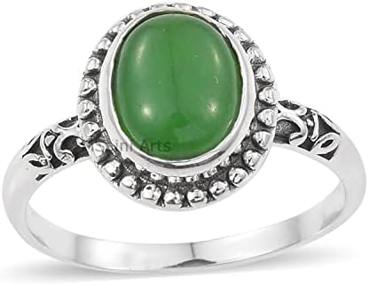 925 Sterling Silver Ring for Womens, Oval Gemstone Unique Handcrafted Ring