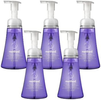 Method Foaming Hand Soap, French Lavender, Biodegradable Formula, 10 Fl Oz. (Pack of 5)