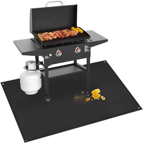 70 x 48 in Under Grill Mat Compatible with Blackstone 28in & 36in Griddle - Fireproof BBQ Mats for Grilling to Protect The Deck, Patio, Pavers - Griddle Mat Compatible with Blackstone - 1mm