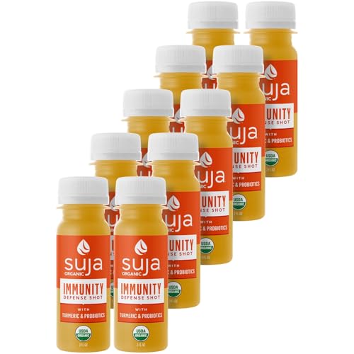 Suja Organic Immunity Wellness Shot with Tumeric & Probiotics 2 Ounce, Liquid (Pack of 10)