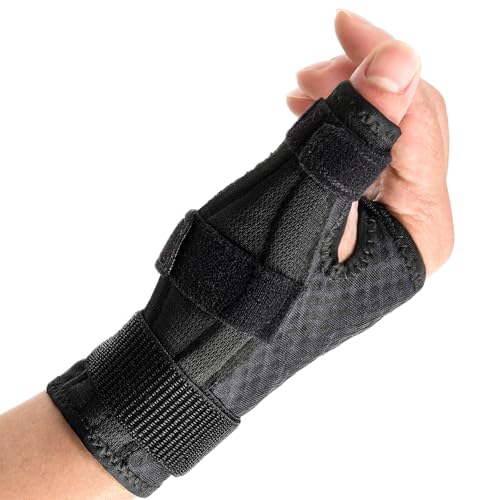 Wrist and Thumb Brace Finger Splint Left/Right Hand, Lightweight Hand Brace for Arthritis Carpal Tunnel with Thumb Support, Thumb Spica Splint for De Quervains Tenosynovitis, CMC Joint