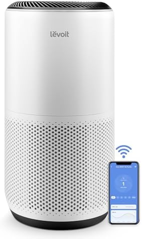 LEVOIT Air Purifiers for Home Large Room Up to 1733 Ft² With HEPA Sleep Mode, AHAM VERIFIDE, Auto Mode, Air Quality Monitor, Smart WiFi, 3-in-1 Filter For Pet Allergy, Smoke, Dust, Core 400S-P, White