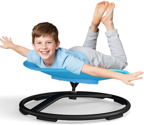 Sensory Spinning Chair for Autistic Kids, Sensory Chair for ADHD Teens, 360 Rotation, Heavy Duty 220 Lb. Capacity, Blue