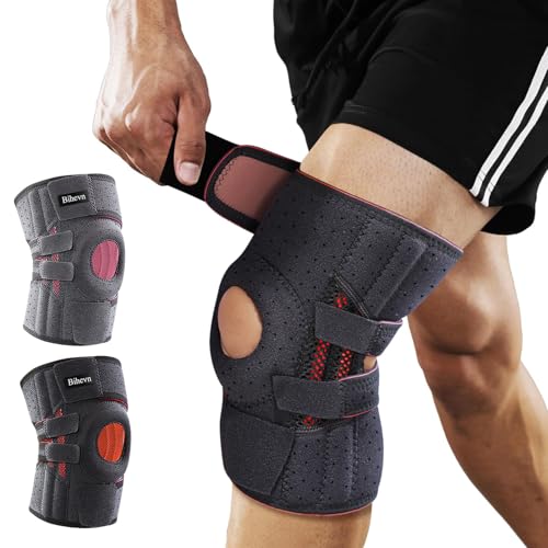 Knee Brace for Men - Adjustable Support for Arthritis, ACL Meniscus Tear & Knee Pain Relief or Injury Recovery - Plus Dual Side Stabilizers (Man-Black, Size(15.2in-20in))