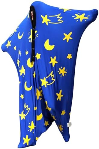 Sensory Body Sock for Kids, 40" x 27" Full Body Sock Sensory Sack Glow in the Dark for 3-5 Autistic Children, Good for Height: 30"-41" Small, Blue