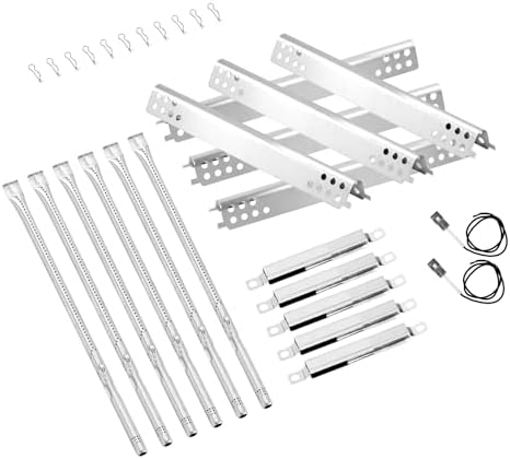 463244819 Grill Replacement Parts for Charbroil Performance 6 Burner 463244819, 463276517, 5 Burner 463347519, 4 Burner 463342119, 463347017, G470-5200-W1 Burner, G470-0004-W1A Heat Plate, Crossover