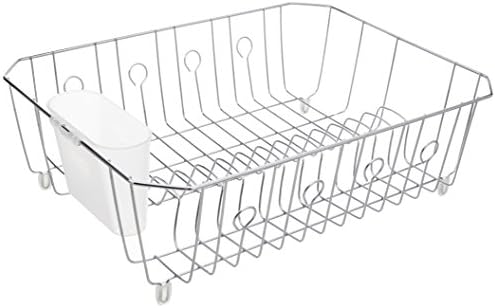 Rubbermaid Disinfectant In-Sink Dish Drainer, Chrome, Large (FG6032ARCHROM)
