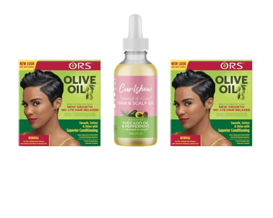 Ors Organic Root Stimulator Olive Oil New Growth Relaxer Normal - Nourish & Grow* Hair & Scalp Oil Infused with Avocado Oil & Peppermint for Strength & Length - Bundle