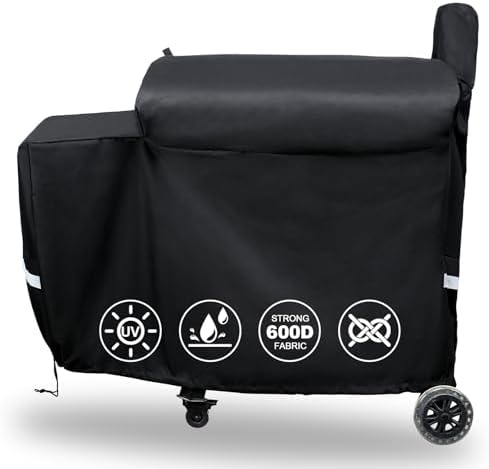 QuliMetal Grill Cover for recteq Flagship 1100, RT-1250, RT-700 and RT-680 Wood Pellet Grills - Heavy Duty Premium Waterproof Fade Resistant Outdoor BBQ Grill Cover with Elastic Drawstrings