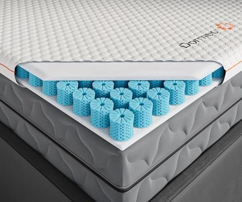 Dormeo Premium King Cooling Mattress Topper - 3-Zone OctaspringⓇ Technology for Optimal Back Support, Anti-Slip Bottom