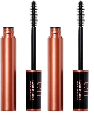 e.l.f. Lash It Loud Mascara, Volumizing & Intensely Pigmented Formula For Fuller & Bolder Lashes, Adds Dimension, Vegan & Cruelty-Free, Black, 1.1 Oz (Pack of 2)