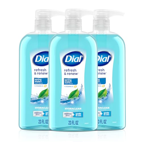 Dial Body Wash, Refresh & Renew Spring Water, 23 fl oz (Pack of 3)