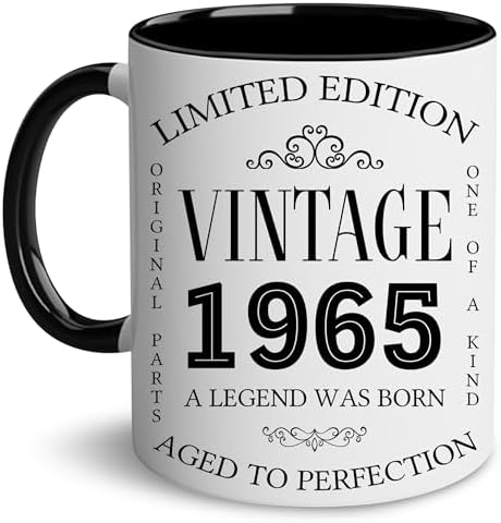60th Birthday Men - 60th Birthday Coffee Mug - Gift For an 60 Year Old Man - 1965 Vintage Mug - 60 Years Old Presents - 60 th Birthday for Men Ideas - 60 th Birthday Decorations Gifts For Man