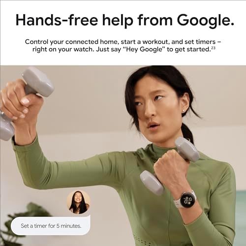 Google Pixel Watch 2 (Previous Model) with the Best of Fitbit - Heart Rate Tracking, Stress Management, Safety Features - Android Smartwatch - Polished Silver Aluminum Case - Bay Active Band - Wi-Fi