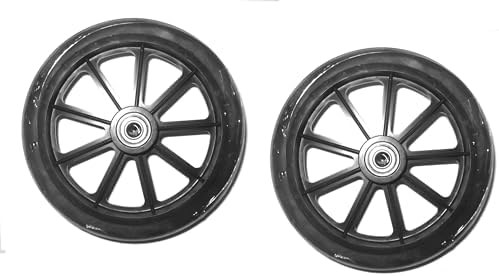 Health Line Products Walker Rollator Replacement 6" Wheels Black (Rear 2)