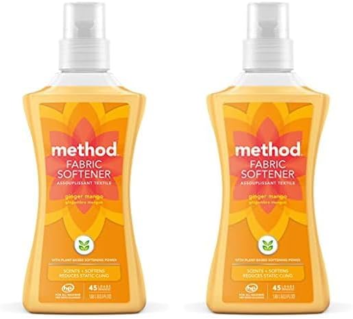 Method Fabric Softener; Ginger Mango; 53.5 Ounces; 45 Loads; 2 pack; Packaging May Vary