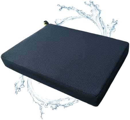 Shower Bench Cushion, Soft Chair Pad for Elderly Bathing, Easy to Clean & Quick Dry，Using 4D air Fiber Material, Suitable for Shower Cushion, Bathtub Baths, Poolside Rest，Black