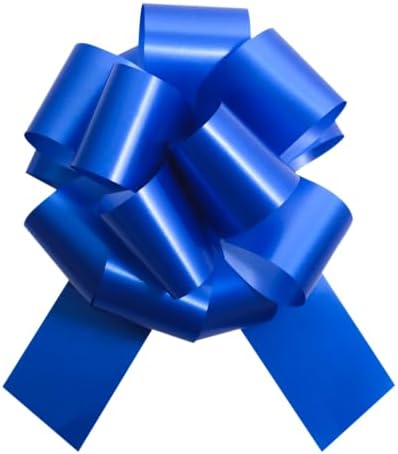 6 PCS 6 Inch Blue Pull Bows - Perfect for Gift Wrapping, Wedding Decor, Car Bows, Birthday Parties, Christmas and Valentine's Day