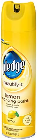 Pledge Multisurface Furniture Polish Spray, Works on Wood, Granite, and Leather, Shines and Protects, Lemon, 9.7 oz (Pack of 2)