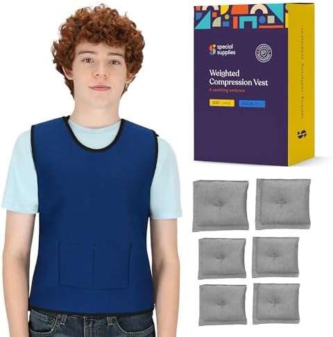 Special Supplies Weighted Sensory Compression Vest for Kids with Adjustable Weight Fit