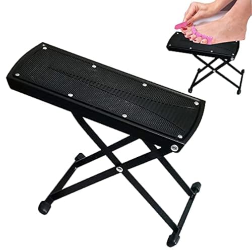 Foldable Foot Rest, 6-Height Adjustable Spa Foot Stand, Non-Slip Sturdy Foot Care Stand for Easy Home Pedicures, Beauty Pedicure Stool Tool