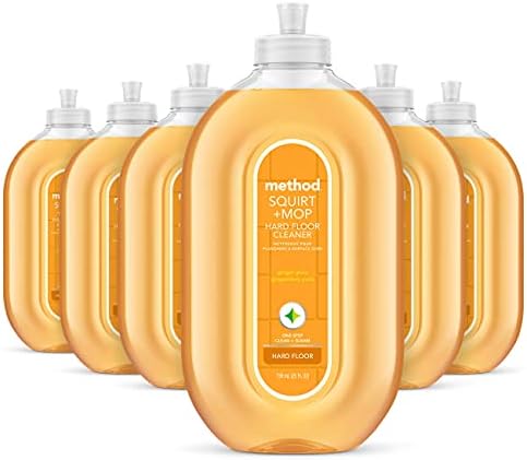 method Squirt + Mop Hard Floor Cleaner, ginger yuzu, 25 ounce, 6 pack, Packaging May Vary
