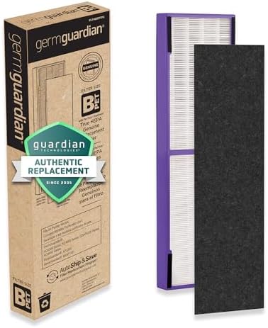 Germ Guardian FLT4850PT True HEPA Genuine Air Purifier Replacement Filter B, with Pet Pure Treatment for GermGuardian C4900, AC4825, AC4850PT, CDAP4500, AC4300, and More