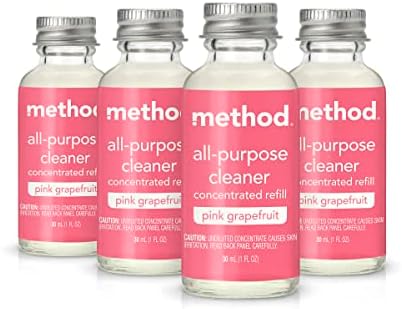 Method All-Purpose Cleaner Concentrates Refills, Pink Grapefruit, 4 Recyclable 1 fl oz Refills