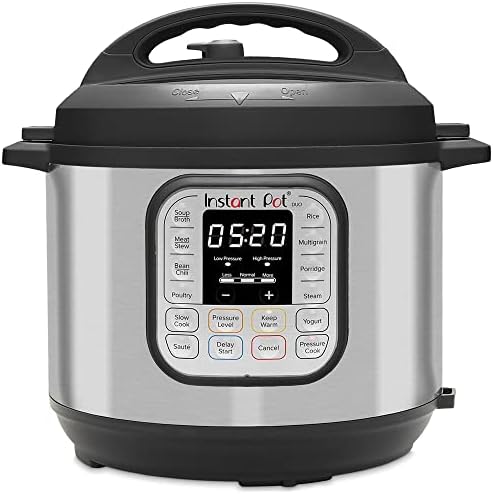 Instant Pot IP-DUO60 7-in-1 Multi-Functional Pressure Cooker, 6Qt/1000W with Instant Pot Tempered Glass Lid