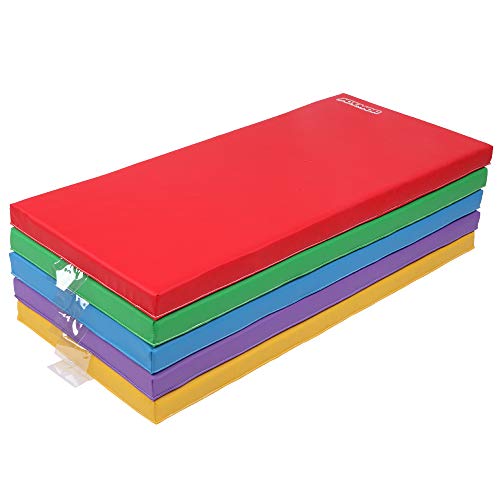 JOYMOR 2-Inch Thick Rest Mat, 5-Pack, Nap Mat with Name Tag Holder, Portable Toddler Mat, Floor Mat, Sleeping Mats for Kids/Toddlers Daycare/Home