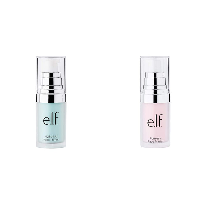 e.l.f., Hydrating Face Primer, Lightweight, Long Lasting, Creamy, Hydrates, Smooths, Fills in Pores and e.l.f. Poreless Face Primer Small