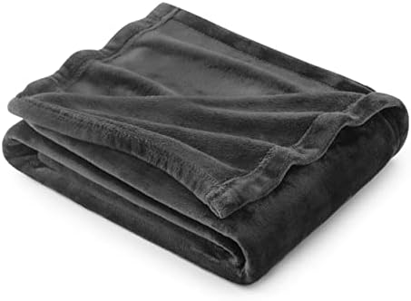 Bedsure Fleece Throw Blanket Dark Grey - 300GSM Blankets for Couch, Sofa, Bed, Soft Lightweight Plush Cozy Throws for Toddlers