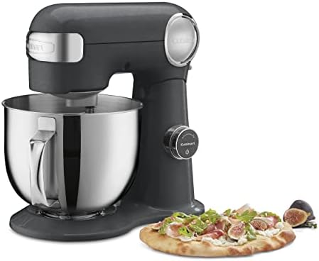 Cuisinart SMD-50GPH Precision Pro 5.5-Quart Digital Stand Mixer with 12-Speeds, 3 Preprogrammed Food Prep Settings, Mixing Bowl, Whisk, Flat Mixing Paddle, Dough Hook, and Splash Guard, Graphite