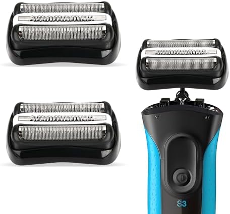 2Pack 32B Series 3 Electric Shaver Replacement Head Accessories for Braun S3 Foil & Cutter Razor Heads, Applicable for Braun S3 3040s 3010s 310s 3000s 3050cc 3080s 390cc Etc (32B Series-04)