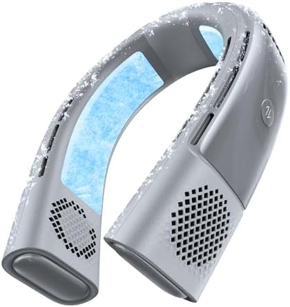 TORRAS COOLiFY 2S Neck Fan [2025 Upgraded], 28H Extended Battery Life, Neck Fans that Blow Cold Air, Neck Air Conditioner, Cooling Neck Fan for Work, Hiking, Travel. Gifts for Men, Women, Grey