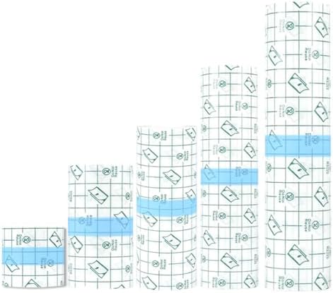 5 Rolls Transparant Waterproof Adhesive Bandages,Second Skin Tattoo Cover Up Tape,Waterproof Tattoo Supplies for Swimming,Shower,Wound Initial Healing,Skin Protection.