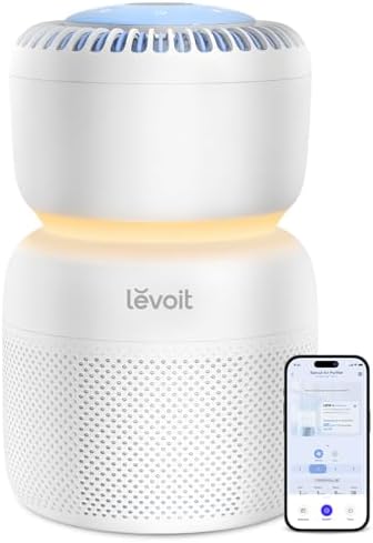 LEVOIT Air Purifier for Baby with White Noise Sound Machine and Blue-Light-Free Night Light in Bedroom, HEPA Filter Removes Ultrafine Particle, AHAM VERIFIDE, 5 Air Quality Monitor, Smart WiFi, Sprout