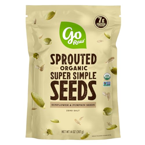 Go Raw , Sprouted Pumpkin and Sunflower Seed Mix| Keto | Vegan | Gluten Free Snacks | Organic | Superfood (Packaging May Vary), 14 oz(Single) (71450-64157), .0 Oz, Unsalted Mix 1 Pound 16.0 Ounce