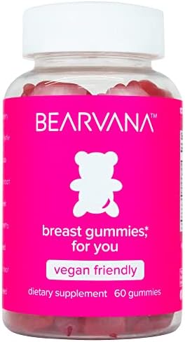 BEARVANA Chest Support Gummies for Women | Workout Enhancement | Berry Flavored | Natural Botanical Blend | Multivitamins | Tone Curves | Boost Confidence | Women’s Fitness Supplement (60 Count)