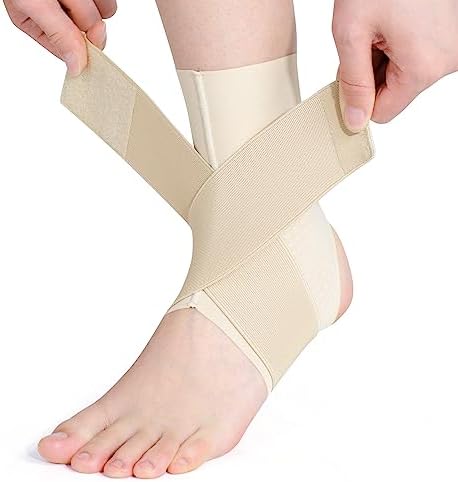 Galvaran Ankle Brace, Adjustable Breathable Compression Ankle Support，for Men and Women with Sprained Ankles, Ankle Wrap Stabilizing Ligaments, Plantar Fasciitis Relief