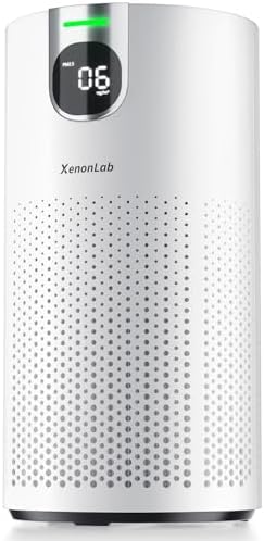 Air Purifiers for Home Large Room Covers up to 1800FtÂ², VisionAir 20dB Sleep Mode for Bedroom, with Real-Time AQI & PM2.5 Display, 360Â°Intake&Outlet Air Cleaner Pet-Friendly HEPA, HAP606, White