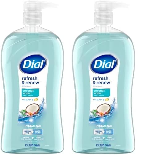 Dial Body Wash, Refresh & Renew Coconut Water, 32 fl oz (Pack of 2)