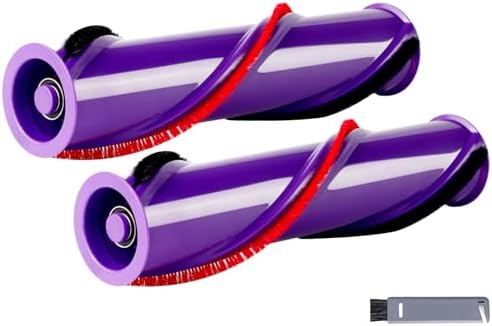 2 Pack Roller Brush Replacement Compatible with Dyson V8 Absolute, V8 Absolute Exclusive, V8 Absolute Pro, V8 Carbon Fiber Cordless Vacuum Cleaner, Roll Bar Part no. 967485-01