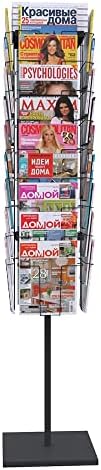 Rotating Brochure Display Stand,Detachable Magazine Rack with 36 Pockets,63inch Floor Standing Literature Display Stand