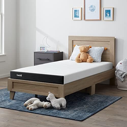 Lucid 5 Inch Memory Foam Mattress – Low Profile - Firm Feel - Infused with Bamboo Charcoal and Gel - Bed in a Box - Temperature Regulating - Breathable - Full Size