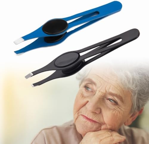 Elderly Slant Tip Tweezer, Stainless Steel Pinch Grip Aid Tool for Arthritis Carpal Tunnel Syndrome