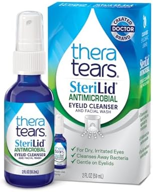 TheraTears SteriLid Antimicrobial Eyelid Cleanser and Face Wash, for Eye Care, 2 Fl Oz